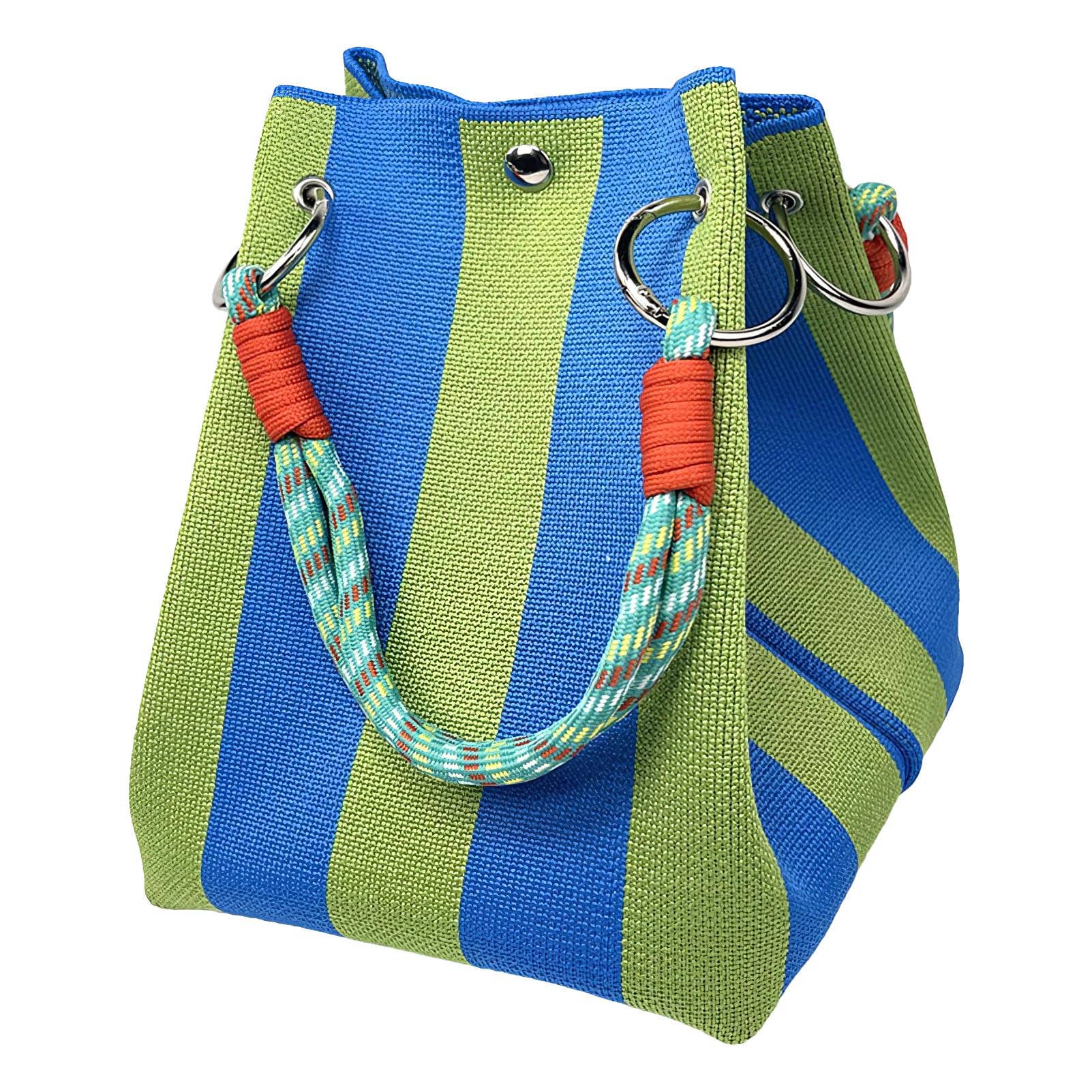 NARWEY INC - Knit Tote Women Striped Crochet Bucket Handbag Purse Shoulde