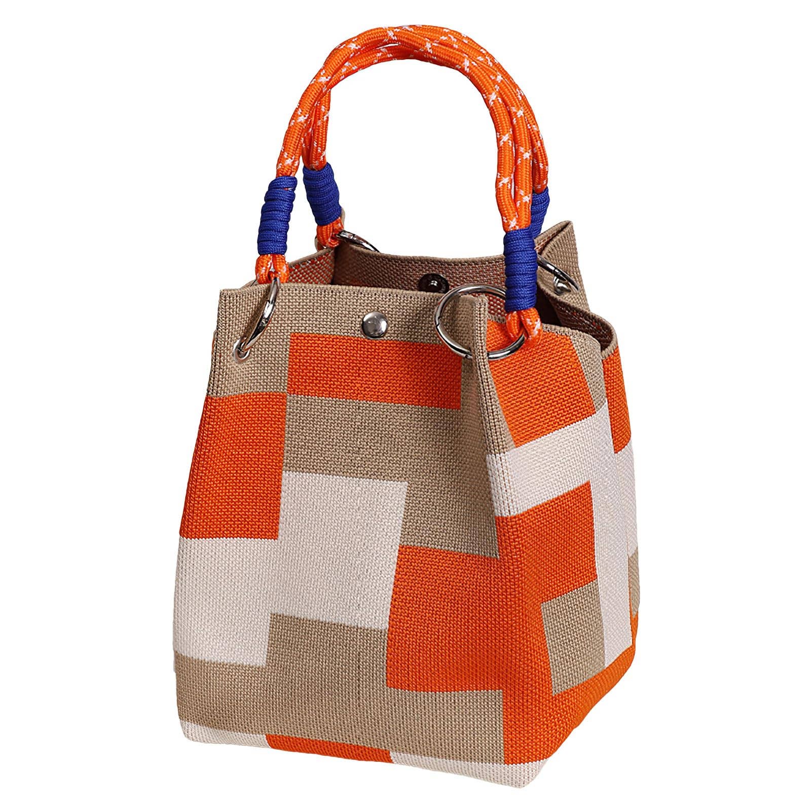NARWEY INC - Knit Tote Women Striped Crochet Bucket Handbag Purse Shoulde
