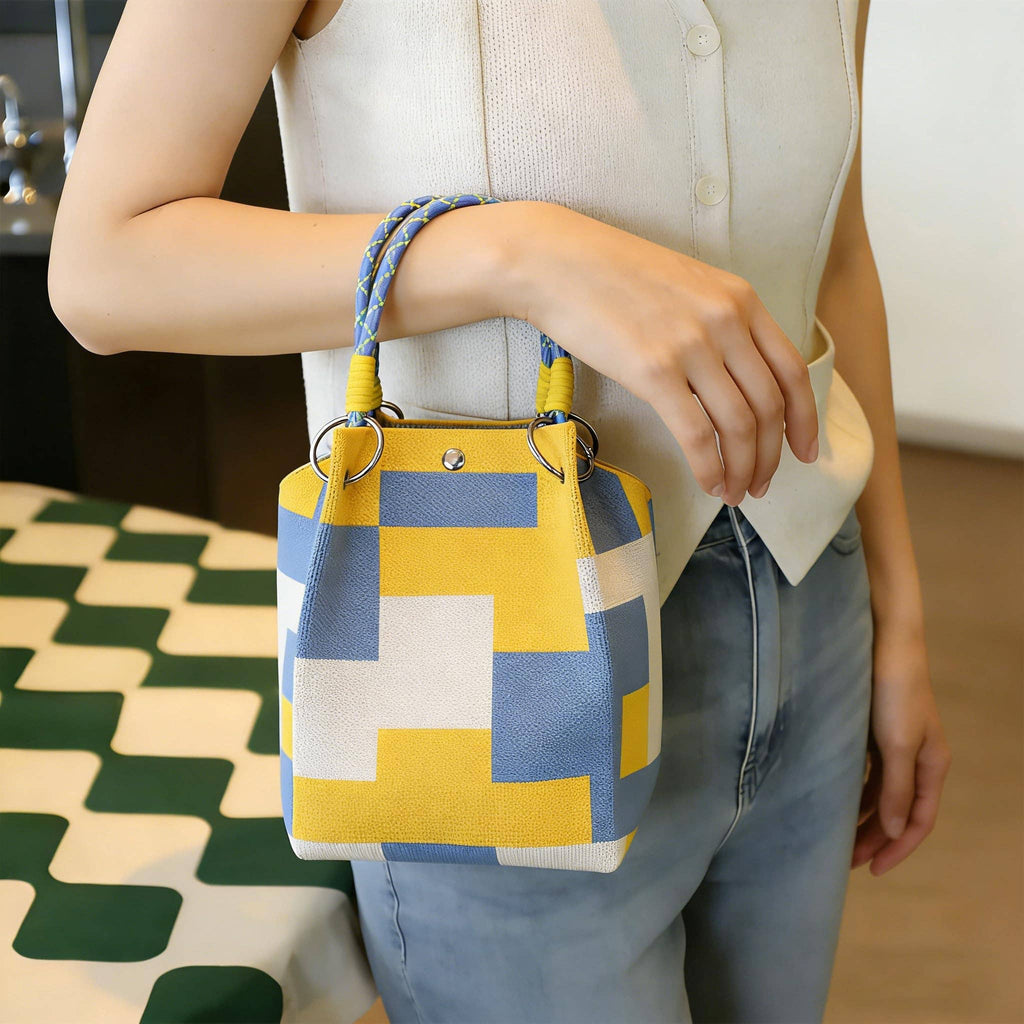NARWEY INC - Knit Tote Women Striped Crochet Bucket Handbag Purse Shoulde