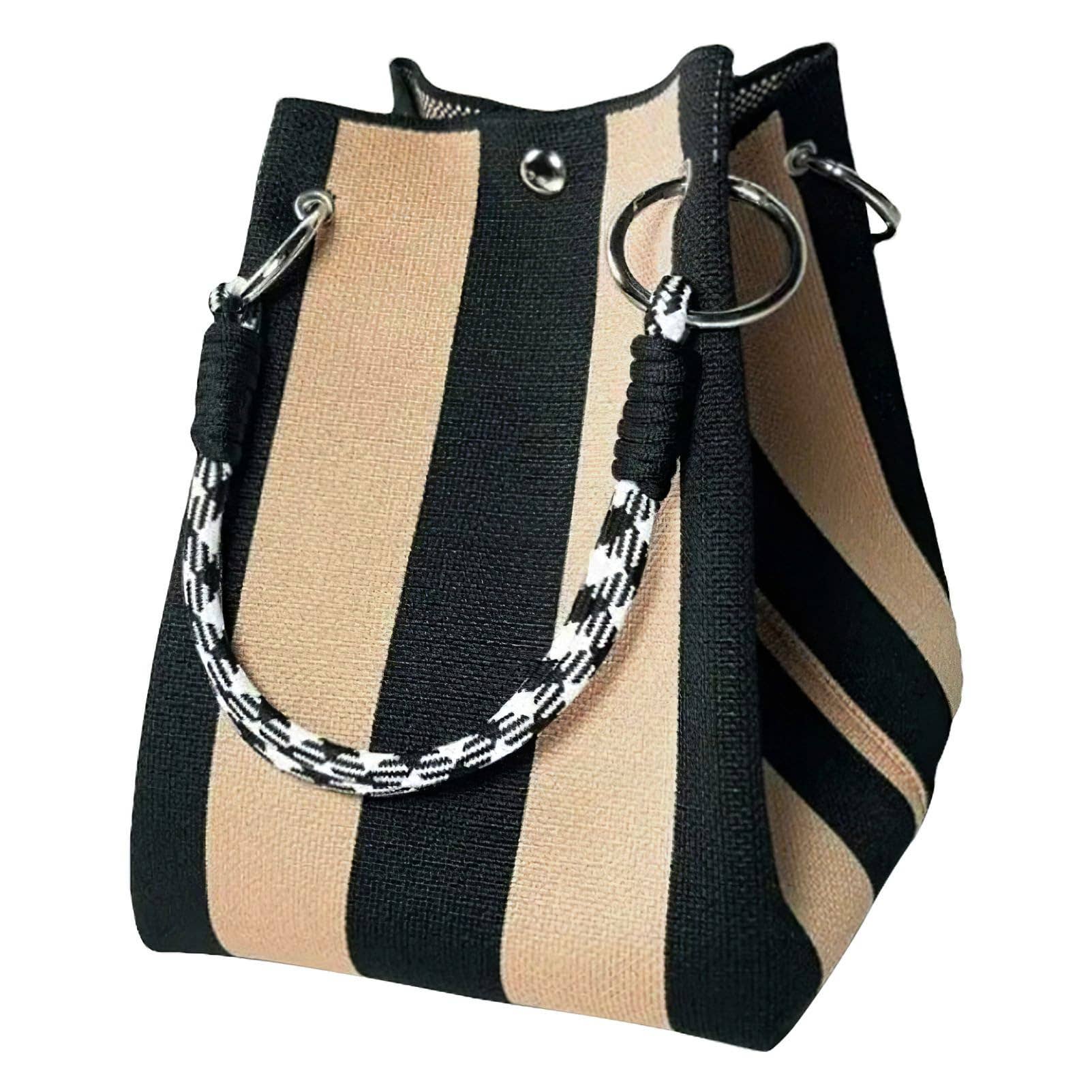 NARWEY INC - Knit Tote Women Striped Crochet Bucket Handbag Purse Shoulde