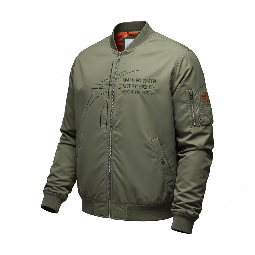 Men's Scripture Bomber Jacket
